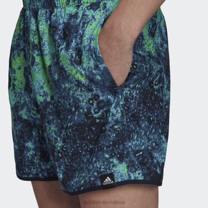 Adidas pantaloni scurți de baie clx reversibile, de lungime scurtă, de sare topită bărbați albastru/cerneală/oțel 2JBN14843