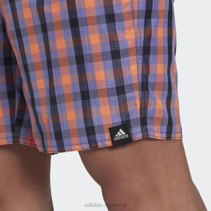 Adidas pantaloni scurți de baie cu carouri de lungime clasică ink bărbați cerneală/negru 2JBN14668