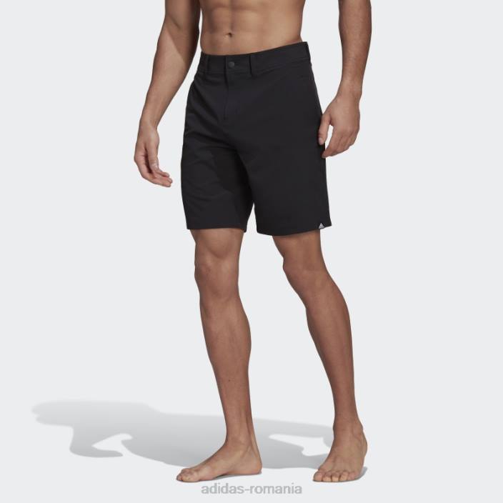 Adidas pantaloni scurți de baie de lungime clasică, negri bărbați negru 2JBN14611