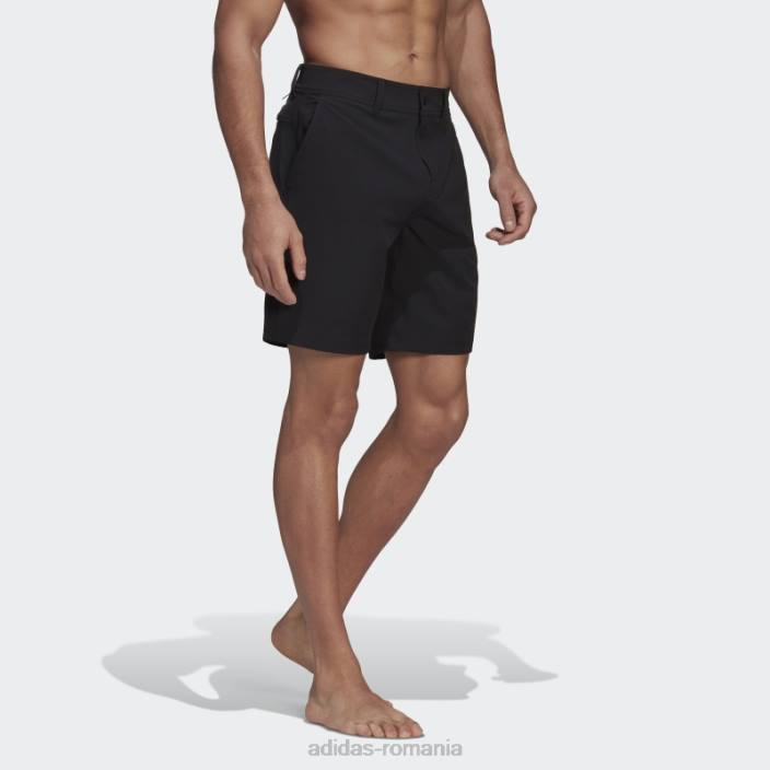 Adidas pantaloni scurți de baie de lungime clasică, negri bărbați negru 2JBN14611