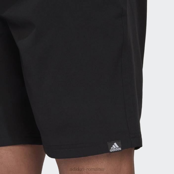 Adidas pantaloni scurți de baie de lungime clasică, negri bărbați negru 2JBN14611