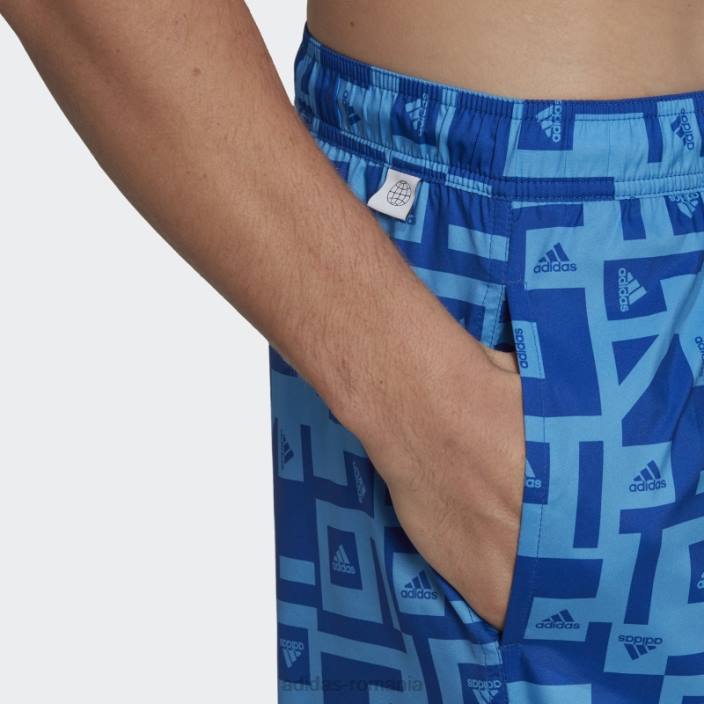 Adidas pantaloni scurți de baie grafic albastru regal bărbați albastru regal 2JBN14798