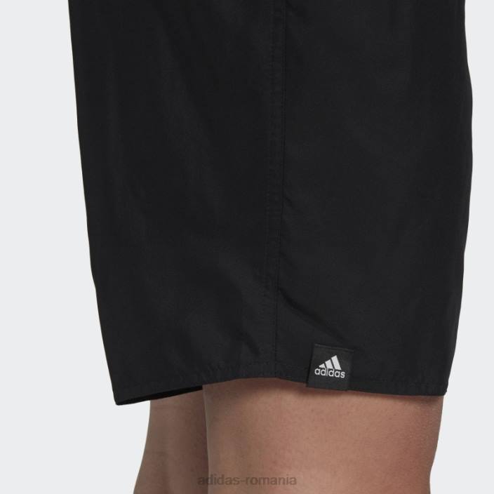 Adidas pantaloni scurți de baie negru cu lungime clasică cu 3 dungi adidas bărbați alb negru 2JBN13485