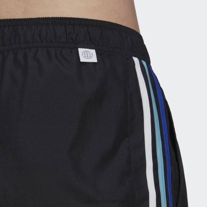 Adidas pantaloni scurți de baie retro split negri de lungime foarte scurtă bărbați gri inchis 2JBN14248