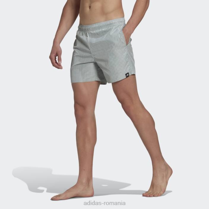 Adidas pantaloni scurți de baie verificați verzi bărbați verde 2JBN14864