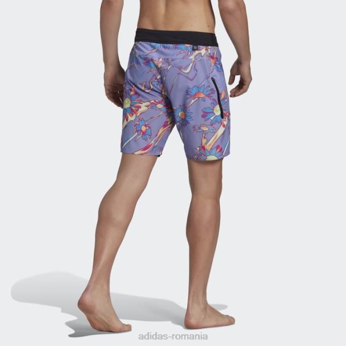 Adidas positivisea pantaloni scurți board grafic lungime clasic violet deschis bărbați violet deschis/negru 2JBN14887