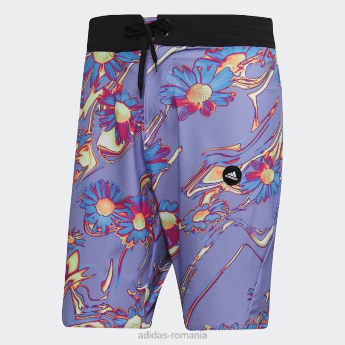 Adidas positivisea pantaloni scurți board grafic lungime clasic violet deschis bărbați violet deschis/negru 2JBN14887