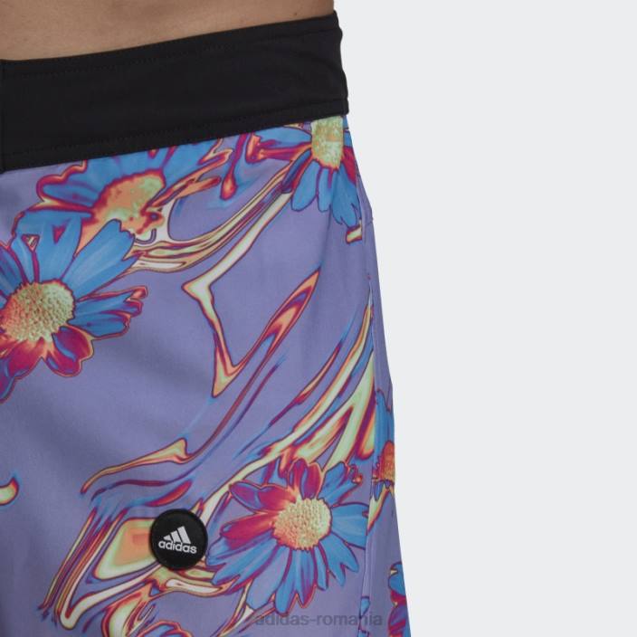 Adidas positivisea pantaloni scurți board grafic lungime clasic violet deschis bărbați violet deschis/negru 2JBN14887