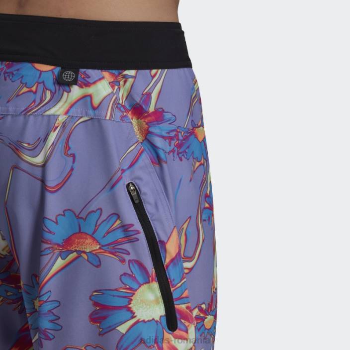 Adidas positivisea pantaloni scurți board grafic lungime clasic violet deschis bărbați violet deschis/negru 2JBN14887