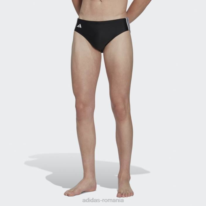 Adidas trunchi de baie clasici cu 3 dungi negru bărbați alb negru 2JBN13873
