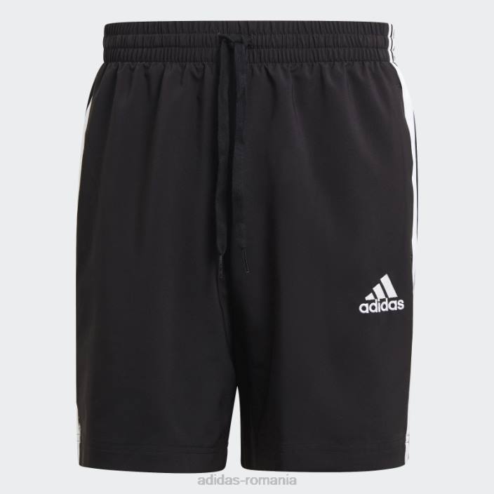 Adidas aeroready essentials pantaloni scurți chelsea cu 3 dungi negru bărbați alb negru 2JBN1267