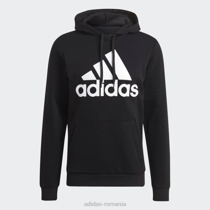 Adidas hanorac din fleece cu logo mare negru bărbați alb negru 2JBN1214