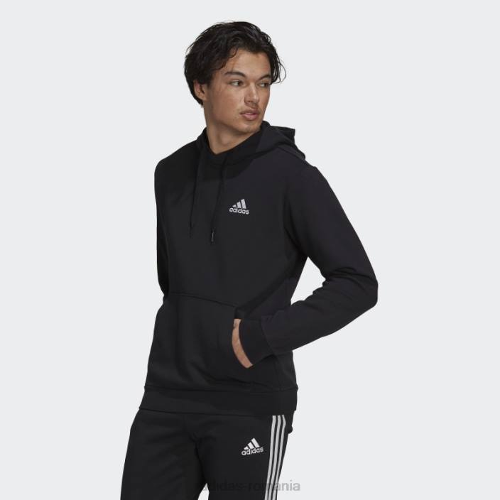 Adidas hanorac din fleece stylish essentials alb bărbați alb negru 2JBN1028
