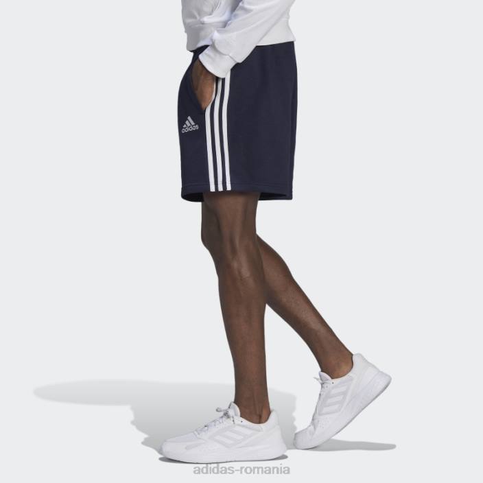Adidas pantaloni scurți ink essentials french terry cu 3 dungi adidas bărbați cerneală/alb 2JBN1455