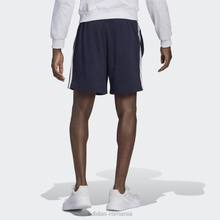 Adidas pantaloni scurți ink essentials french terry cu 3 dungi adidas bărbați cerneală/alb 2JBN1455