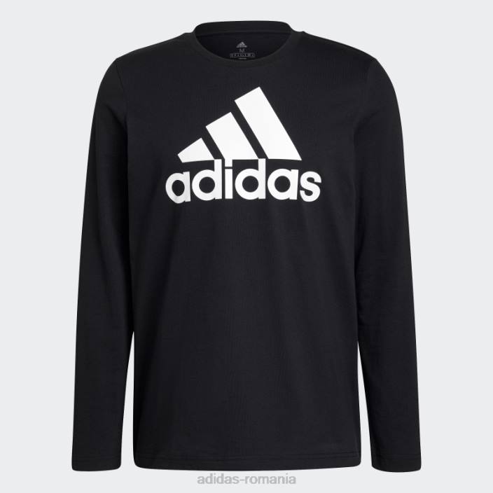 Adidas tricou negru cu mânecă lungă essentials adidas bărbați alb negru 2JBN1497