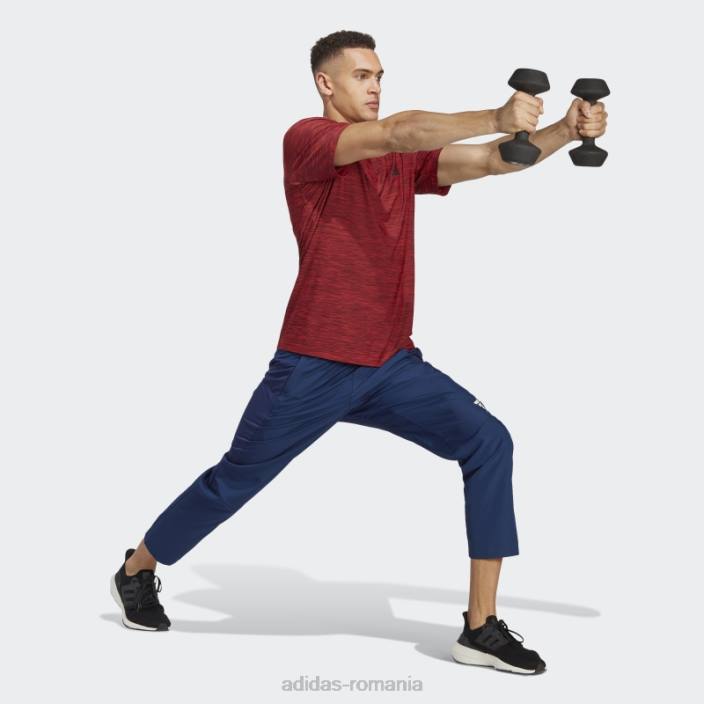 Adidas Aeroready albastru închis conceput pentru pantaloni de antrenament de mișcare bărbați albastru închis/alb 2JBN5975