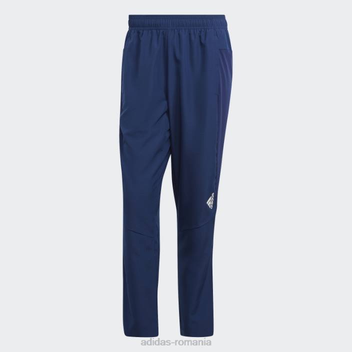 Adidas Aeroready albastru închis conceput pentru pantaloni de antrenament de mișcare bărbați albastru închis/alb 2JBN5975
