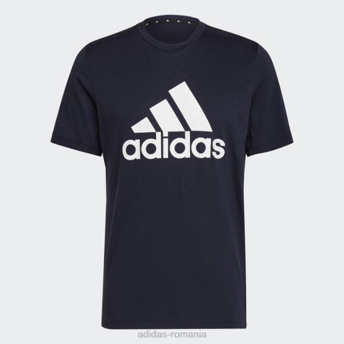 Adidas Aeroready proiectat 2 move feelready sport logo tricou cerneală adidas bărbați cerneală/alb 2JBN5082