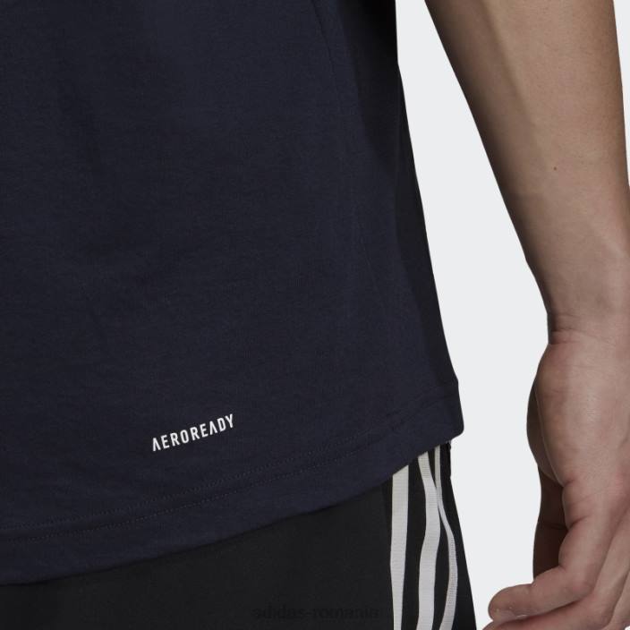 Adidas Aeroready proiectat 2 move feelready sport logo tricou cerneală adidas bărbați cerneală/alb 2JBN5082