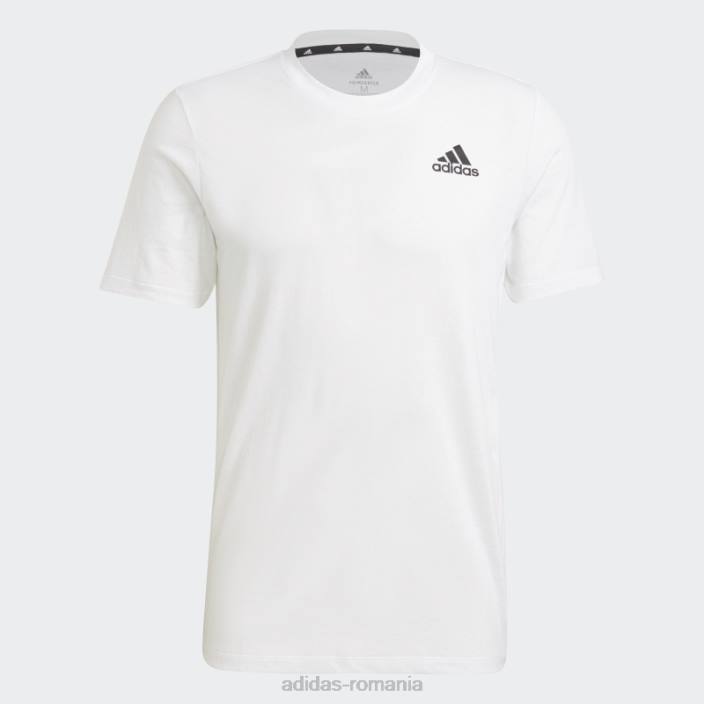 Adidas Alb aeroready conceput pentru a muta sport tricou bărbați alb negru 2JBN7367