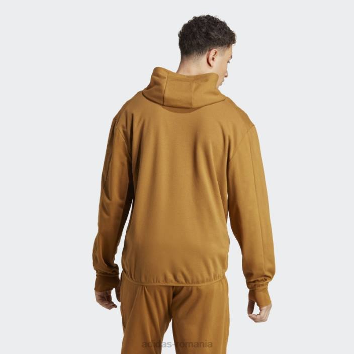 Adidas Antrenament de bază yoga aeroready hanoraș cu fermoar complet bronz bărbați bronz/negru 2JBN5275