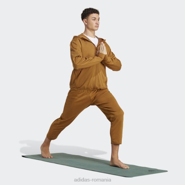 Adidas Antrenament de bază yoga aeroready hanoraș cu fermoar complet bronz bărbați bronz/negru 2JBN5275