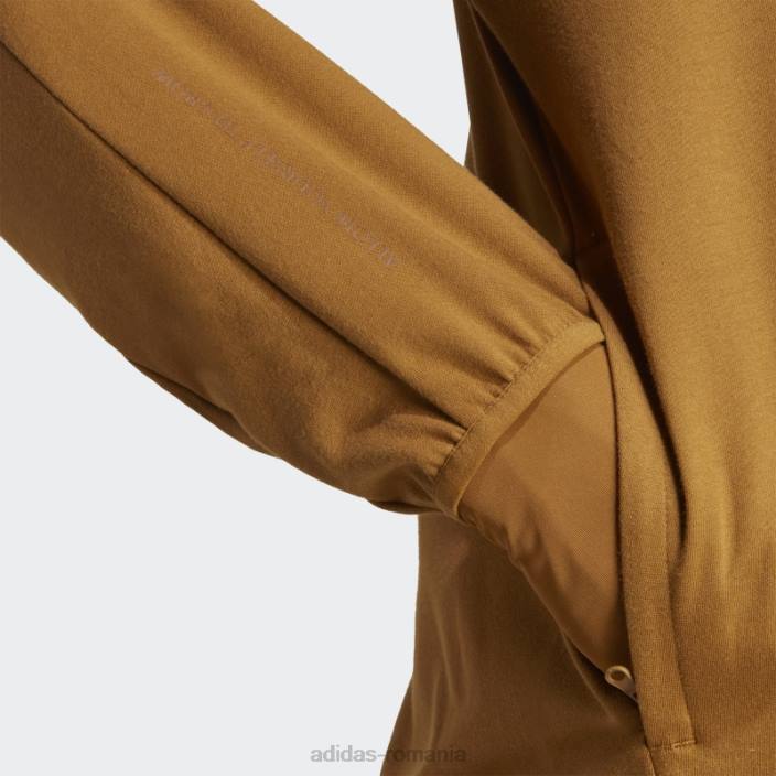 Adidas Antrenament de bază yoga aeroready hanoraș cu fermoar complet bronz bărbați bronz/negru 2JBN5275