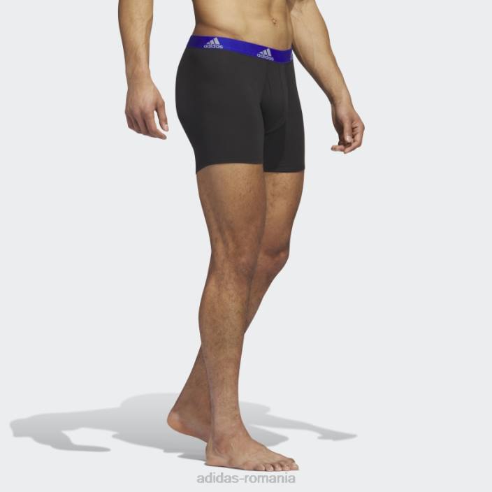 Adidas Boxer din bumbac elastic 3 perechi negru fashion bărbați negru 2JBN7296