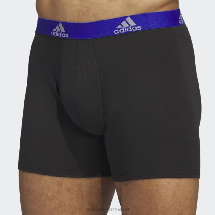 Adidas Boxer din bumbac elastic 3 perechi negru fashion bărbați negru 2JBN7296