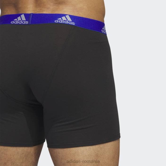 Adidas Boxer din bumbac elastic 3 perechi negru fashion bărbați negru 2JBN7296