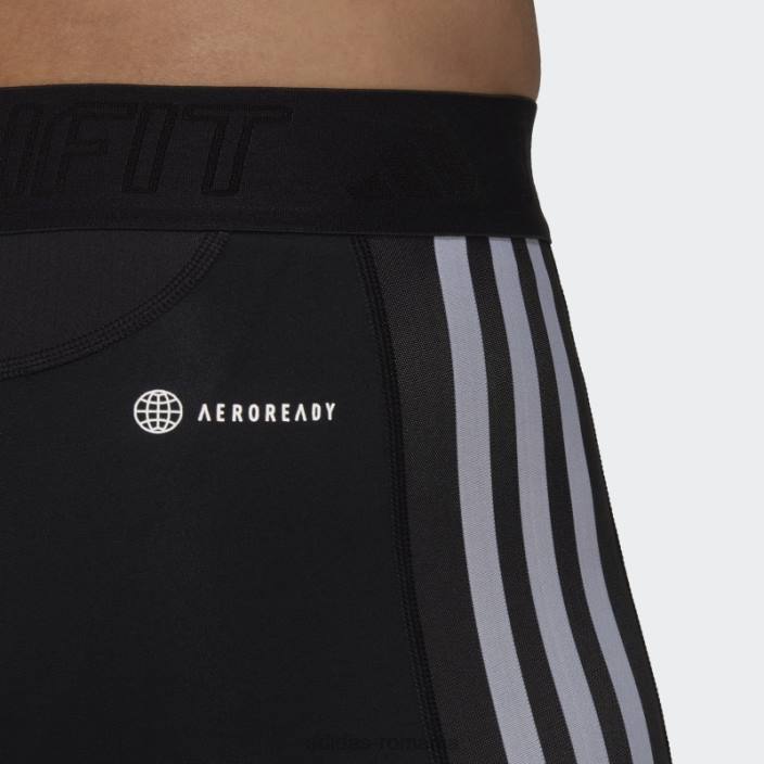 Adidas Colanti lungi de antrenament techfit 3 dungi negru adidas bărbați negru 2JBN5442