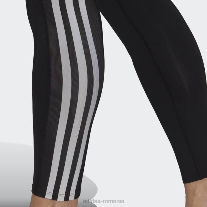 Adidas Colanti lungi de antrenament techfit 3 dungi negru adidas bărbați negru 2JBN5442