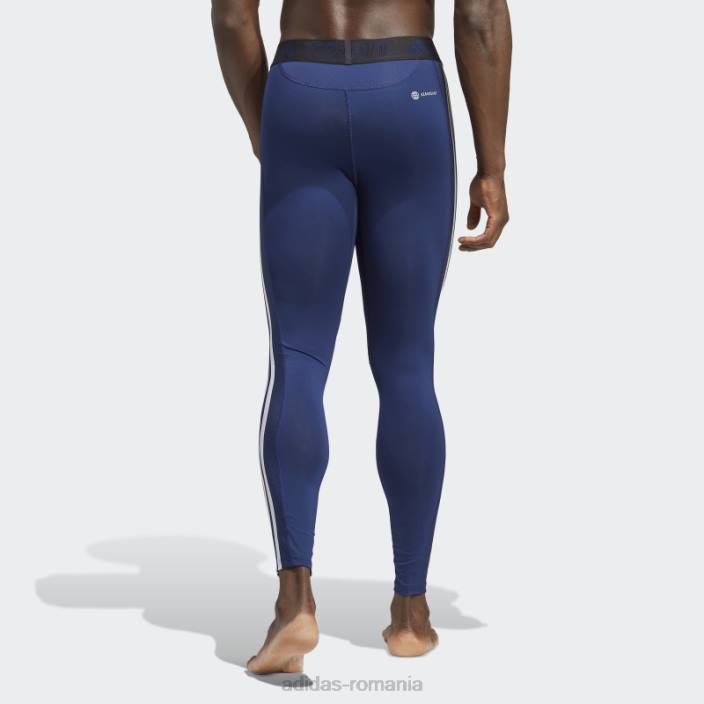 Adidas Colanti lungi de antrenament techfit 3-stripes albastru inchis bărbați albastru inchis 2JBN13388