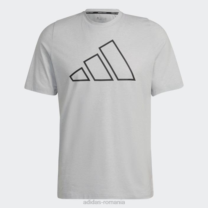 Adidas Tren icons 3-bar tricou de antrenament gri bărbați gri 2JBN5750