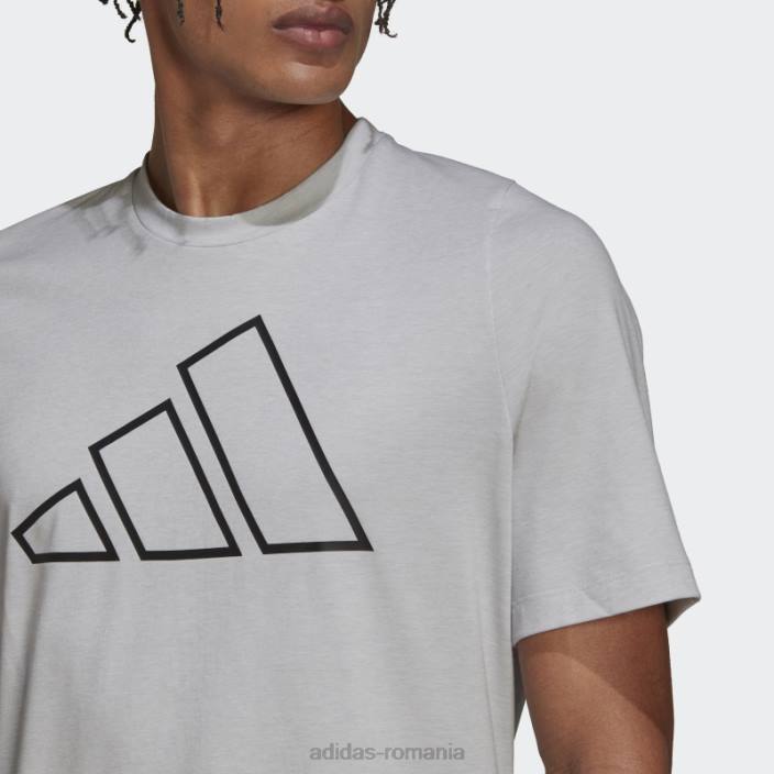 Adidas Tren icons 3-bar tricou de antrenament gri bărbați gri 2JBN5750