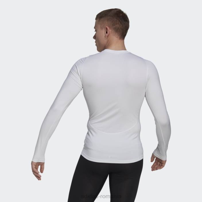 Adidas Tricou cu mânecă lungă de antrenament techfit alb bărbați alb 2JBN6374