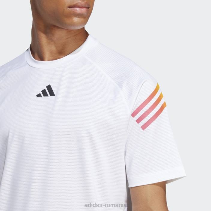Adidas Tricou de antrenament cu 3 dungi cu icoane trenuri albe bărbați alb 2JBN5909