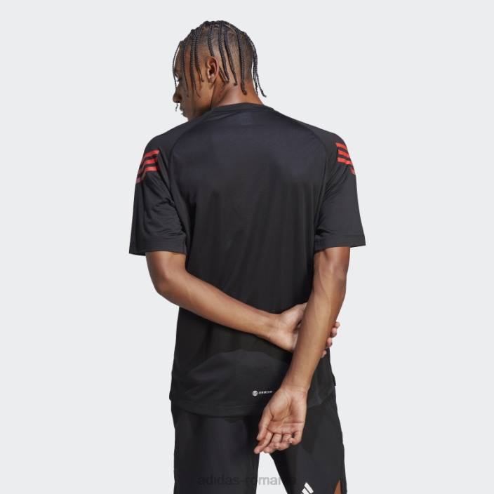 Adidas Tricou de antrenament cu 3 dungi negru bărbați negru 2JBN5792