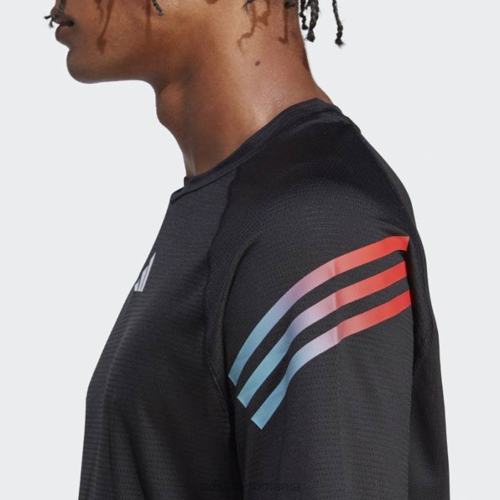 Adidas Tricou de antrenament cu 3 dungi negru bărbați negru 2JBN5792