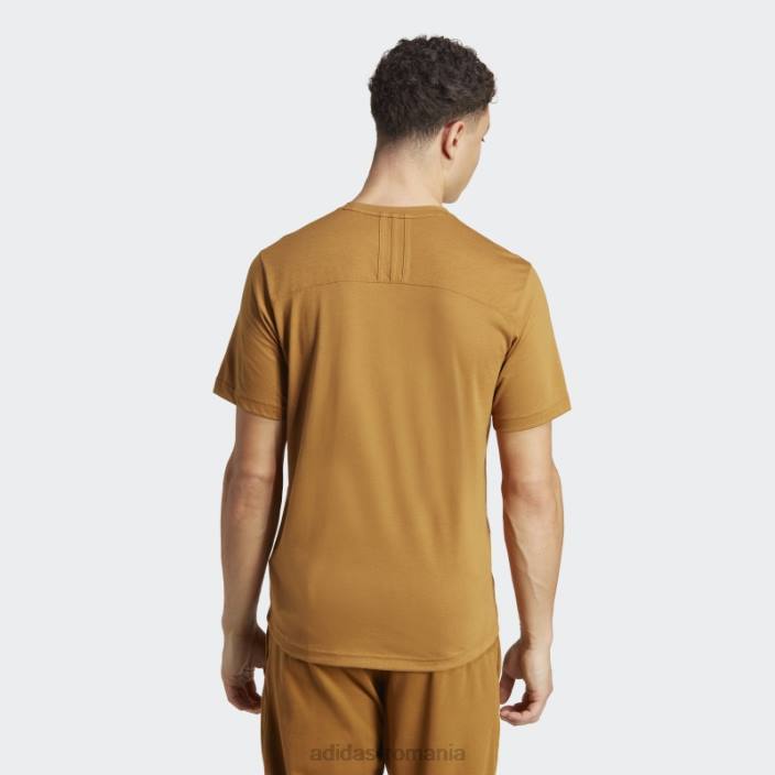 Adidas Tricou de antrenament cu bază de yoga din bronz bărbați bronz/carbon 2JBN5440