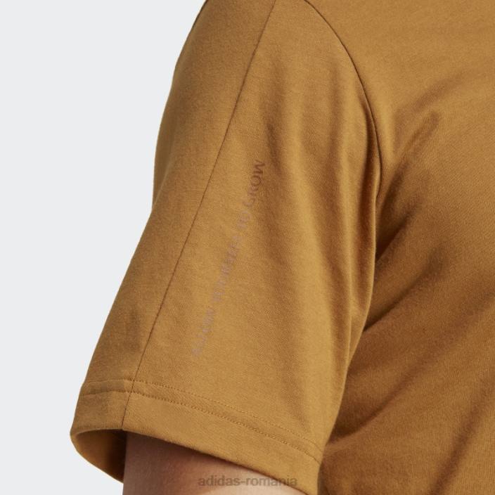 Adidas Tricou de antrenament cu bază de yoga din bronz bărbați bronz/carbon 2JBN5440