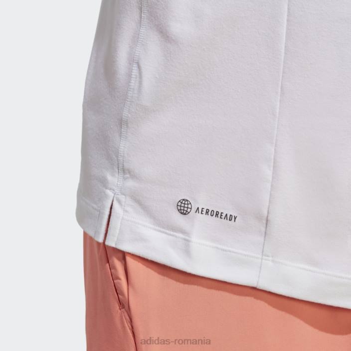 Adidas Tricou de antrenament cu logo-ul cu 3 bare cu icoane tren alb bărbați alb 2JBN5638