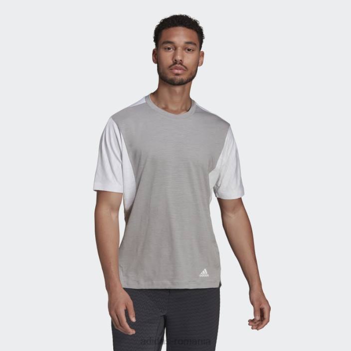 Adidas Tricou de antrenament pentru sănătate mgh solid gri bărbați mgh solid gri/alb 2JBN6970