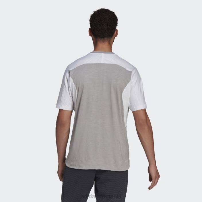 Adidas Tricou de antrenament pentru sănătate mgh solid gri bărbați mgh solid gri/alb 2JBN6970