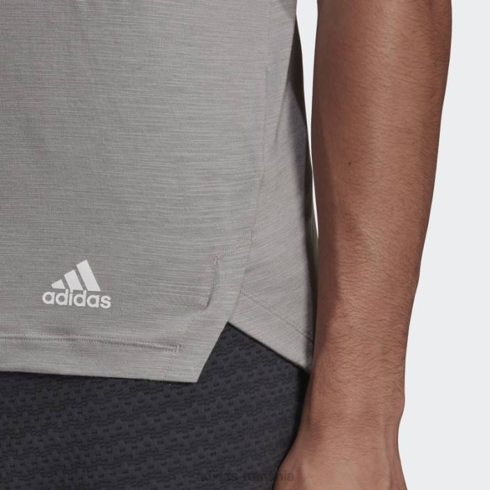 Adidas Tricou de antrenament pentru sănătate mgh solid gri bărbați mgh solid gri/alb 2JBN6970