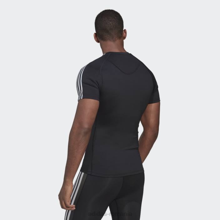 Adidas Tricou de antrenament techfit 3-stripes negru bărbați negru 2JBN5749