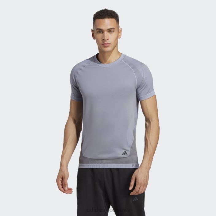 Adidas Tricou pentru antrenament primeknit yoga fără cusături fashion violet argintiu bărbați violet argintiu/gri 2JBN5135