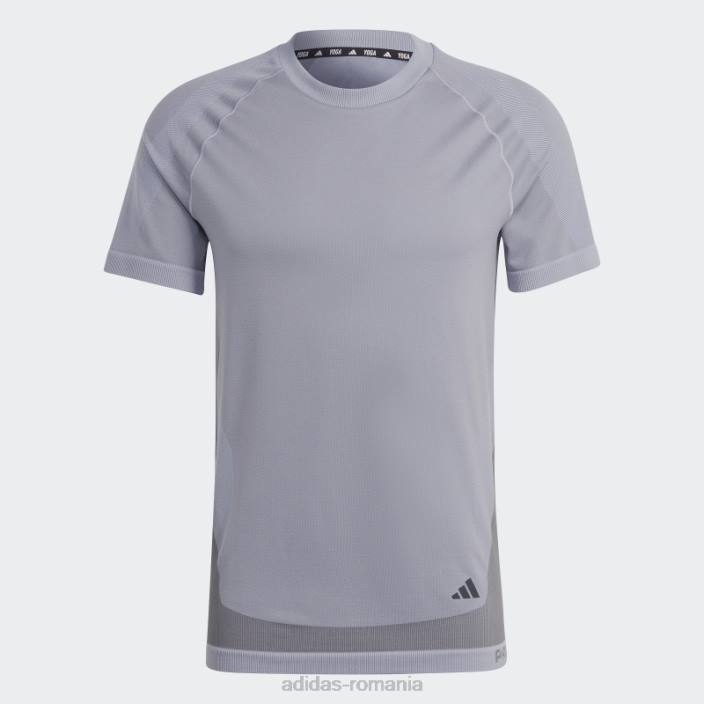 Adidas Tricou pentru antrenament primeknit yoga fără cusături fashion violet argintiu bărbați violet argintiu/gri 2JBN5135