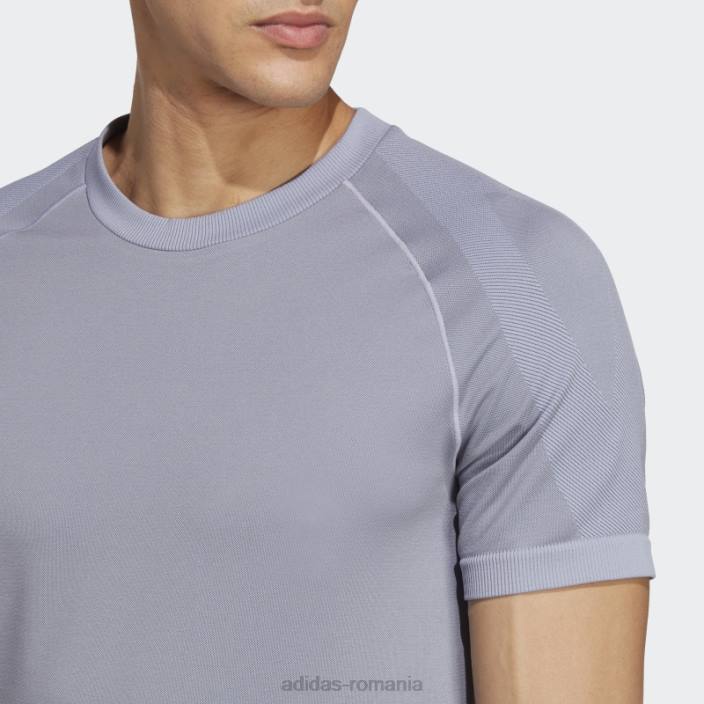 Adidas Tricou pentru antrenament primeknit yoga fără cusături fashion violet argintiu bărbați violet argintiu/gri 2JBN5135